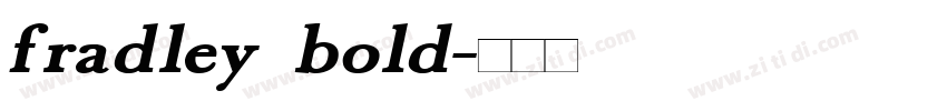 fradley bold字体转换